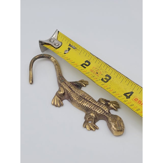 Mid 20th Century Solid Brass Lizard Wall Hook For Sale In Mobile - Image 6 of 11