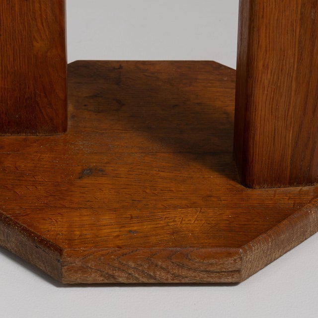 Wood 20th Century France Rich Walnut Brown Double-Globe Floor Lamp For Sale - Image 7 of 8