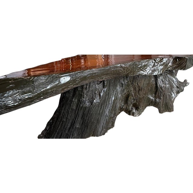 1960s 1960s Redwood Live Edge Coffee Table For Sale - Image 5 of 7