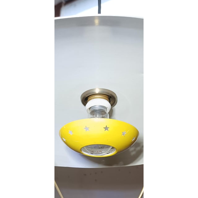 Metal Saliscendi Counterweight Pendant Lamp, Italy, 1950s For Sale - Image 7 of 16