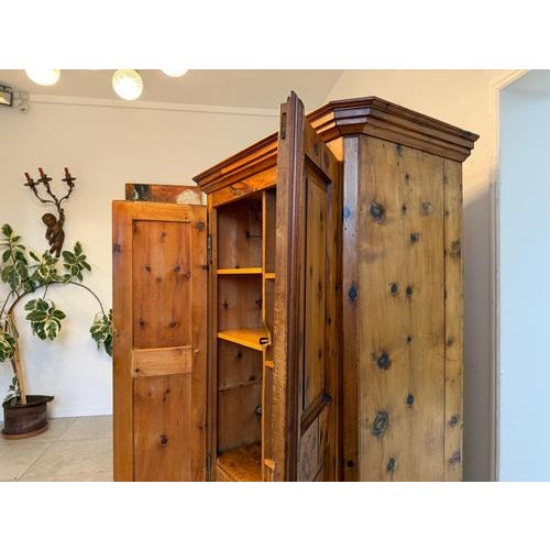 Antique Swiss Pine Wardrobe For Sale - Image 11 of 18