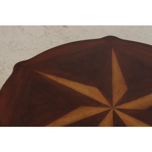 1990s Cherry Inlaid Top Regency Style Lamp Table For Sale - Image 5 of 12