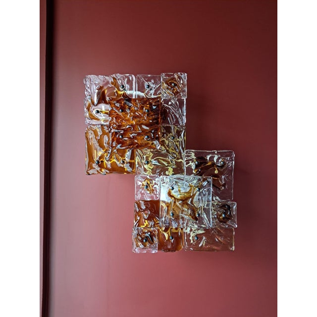 Brown Patchwork Appliques by Toni Zuccheri for Venini, 1970, Set of 10 For Sale - Image 8 of 13