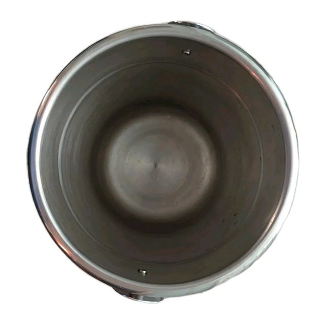 Mid-Century Modern Steel Champagne Bucket on Stand For Sale In Phoenix - Image 6 of 12