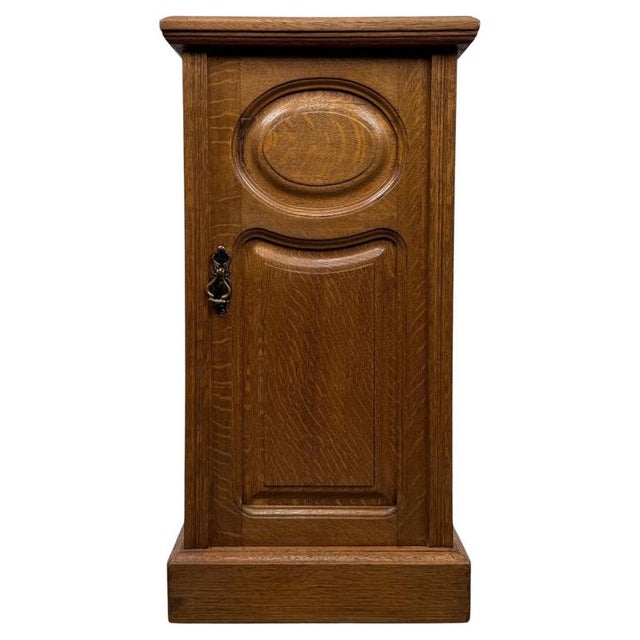 2000 - 2009 Antique Oak Bedside Cupboard, England For Sale - Image 5 of 11