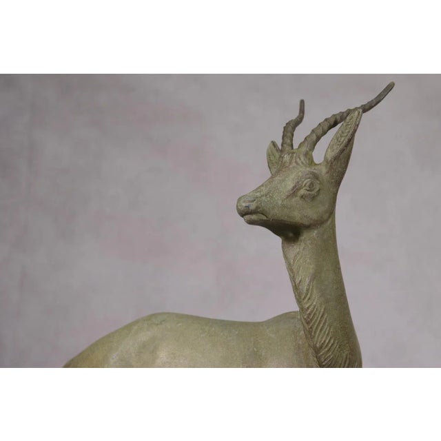 Vintage Regula Deer Sculpture on Marble Base, 1940s For Sale - Image 4 of 12