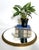 Large and eye-catching vintage gilt metal plateau featuring a newly added mirrored surface. The frame, originally part of...