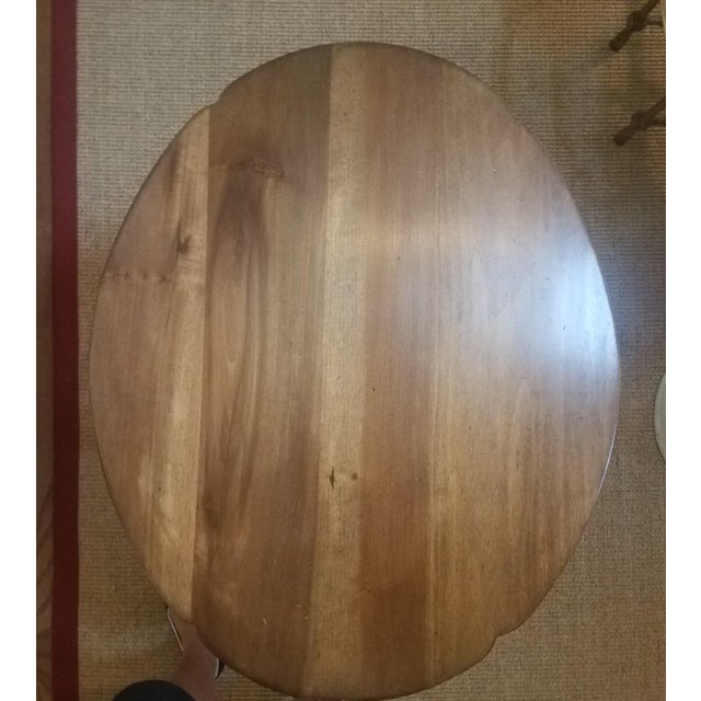Vintage Traditional Oval Wood Side Table Chairish