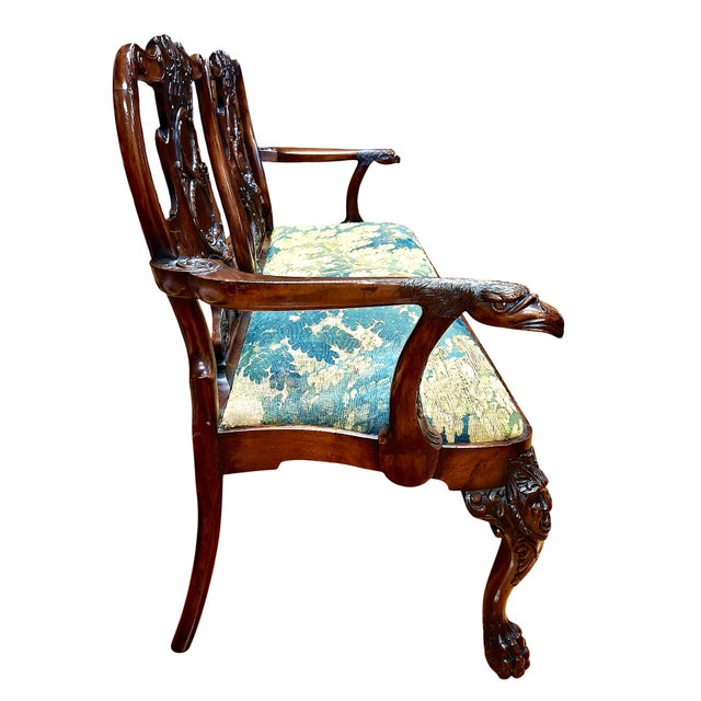 Irish George II-Style Double Chair Back Settee From Historic Filoli For Sale - Image 9 of 13