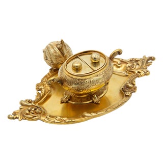 Ambula for the Holy Oils in Gilded Silver For Sale