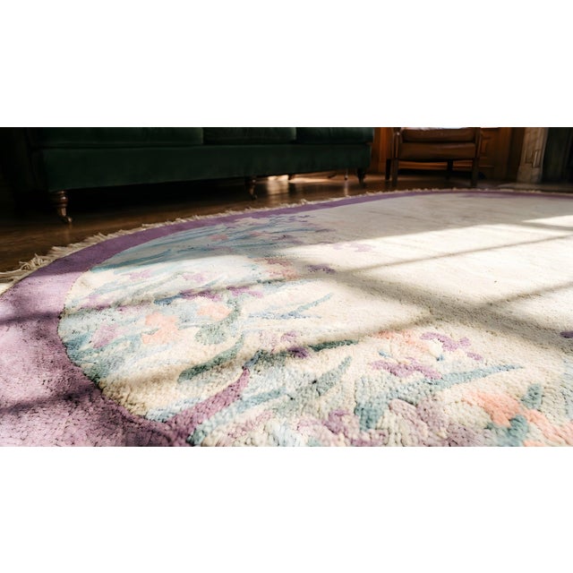 Ecru 1920s Tan Ecru Open Field Antique Chinese Art Deco Rug 4' 2'' X 7' 0'' Handknotted Wool Carpet For Sale - Image 8 of 8