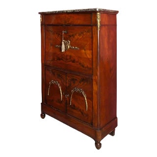 Antique Neoclassical Secretaire in Mahogany, 1800s For Sale