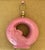 1980s Postmodern Art Deco Revival Ceramic Rose "Donut" Table Lamp by Harris Lamps For Sale - Image 11 of 12