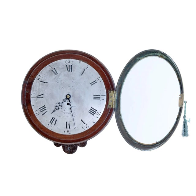 Brown 18th Century Georgian Wall Clock by Robert Salmon For Sale - Image 8 of 9
