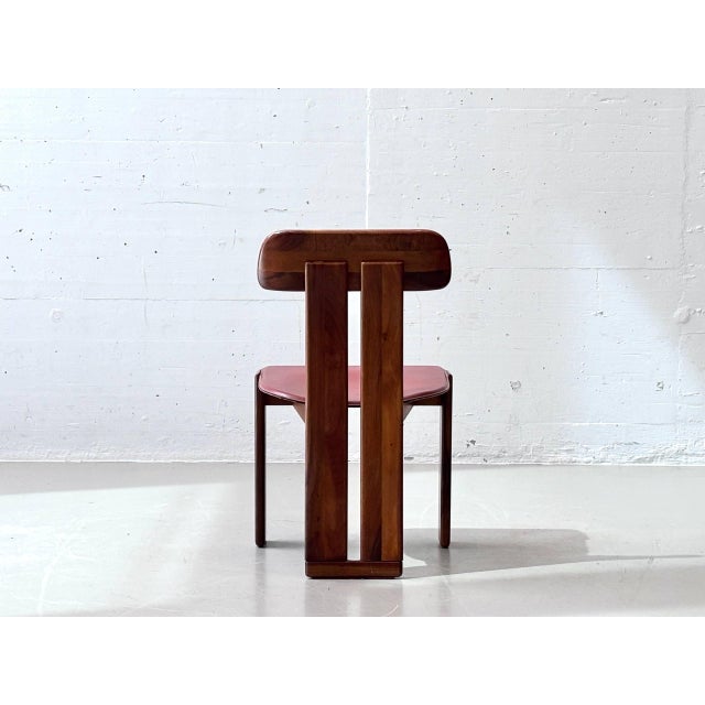 Vintage Sapporo Dining Chairs in Walnut by Mario Marenco for Mobil Girgi, 1970s, Set of 4 For Sale - Image 5 of 16