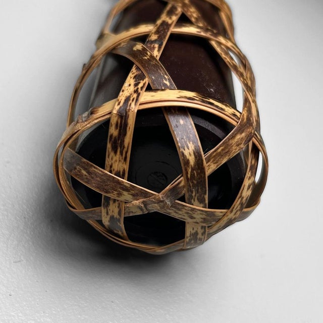 Vintage Japanese Bamboo Ikebana Wall Hanger, 1980s For Sale - Image 12 of 15