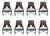 Barbara Barry for Baker / McGuire Organic Modern Dark Tobacco Canned Dining Chairs Set of Eight For Sale