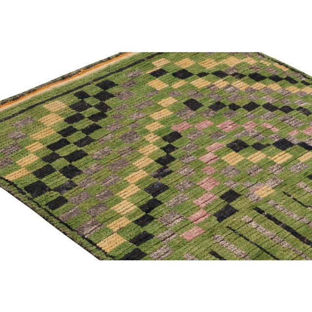 Not Yet Made - Made To Order Rug & Kilim’s Moroccan Style runner in Green with Polychromatic - 6'x9' For Sale - Image 5 of 7