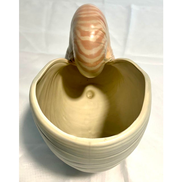 Mid-Century Modern Mid Century Modern Fitz and Floyd Nautilus Seashell Planter For Sale - Image 3 of 6