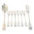 Christofle Silver Plated Vendome Pattern Flatware Dessert Set of 8 For Sale