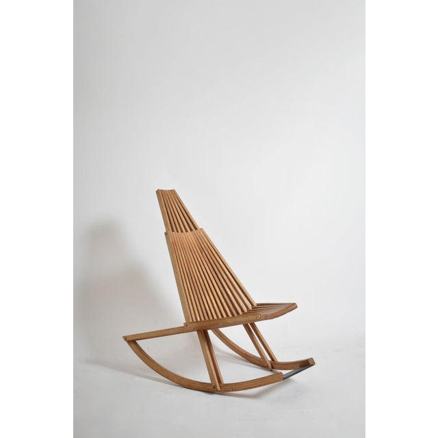 1980s Vintage Wooden Rocking Chair, 1980s For Sale - Image 5 of 5