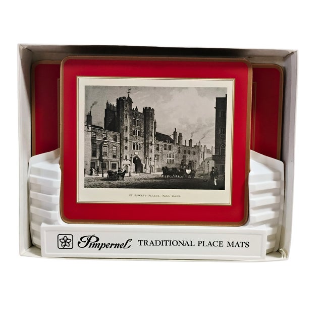 Bring classic English charm to your table setting with this vintage Pimpernel "British Heritage" placemat set, featuring...