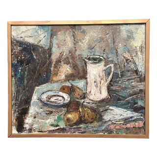 Josef Geson, Upppställning I, 1975, Oil on Canvas, Framed For Sale