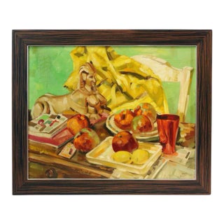 Oil Painting by Ralph Gagnon "Apples in a Still Life" For Sale