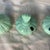 Hollywood Regency Circa 1940s Murano Glass Opaque Jadeite Green Vanity Bottles and Jar - Set of 3 For Sale - Image 3 of 6