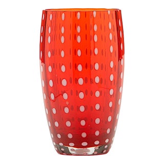 Zafferano 15oz Perle Beverage Glasses (Set of 2) - Red For Sale