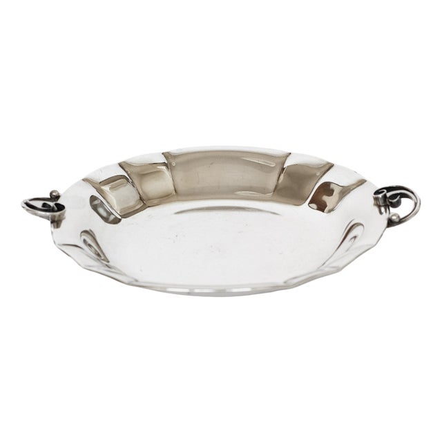 Vintage Danish Silver-Plated Serving Dish For Sale