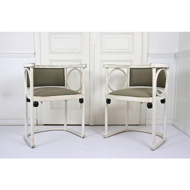 Green Antique Art Nouveau Armchairs by Josef Hoffmann, 1905, Set of 2 For Sale - Image 8 of 15