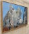 Wood Vintage Boho Modernist Landscape Oil on Canvas Painting For Sale - Image 7 of 7