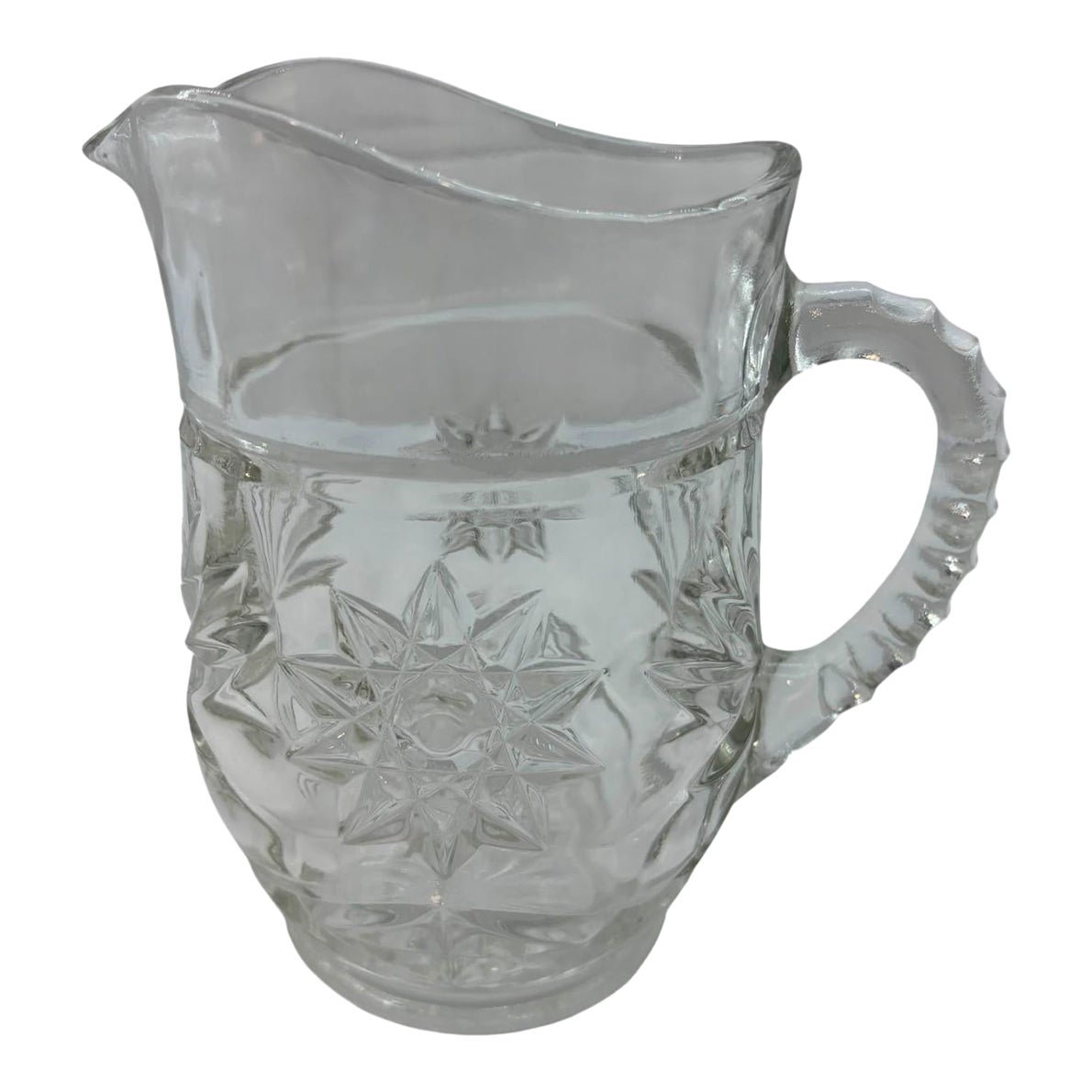 Mid 20th Century Anchor Hocking Prescut Pint Pitcher | Chairish