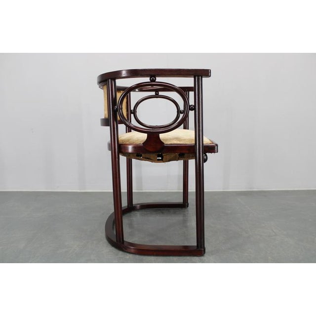 Art Nouveau Fledermaus Armchair attributed to Josef Hoffmann for Fischel, 1890s For Sale - Image 16 of 17