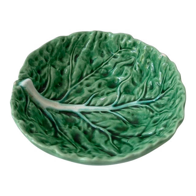 Vintage Bordallo Pinheiro Cabbage Leaf Dish/Small Bowl For Sale