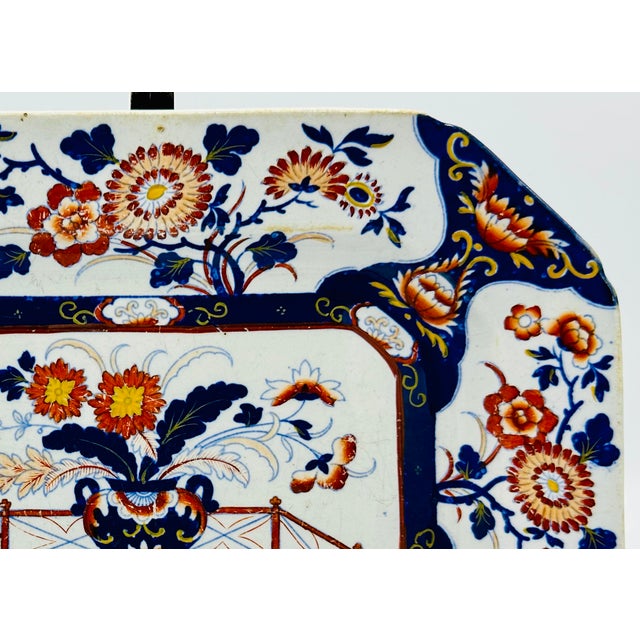 Japanese Antique English Ironstone Imari Platter | Hicks Meigh & Johnson | c.1820–1835 I Serious House Warming Gift or Birthdays I Japanese Porcelain For Sale - Image 3 of 6