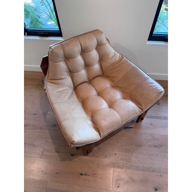 Lawson Fenning Ojai Lounge Chair in Portola Oak Wood (Walnut) & Ojai Leather (Deer Tan) For Sale - Image 13 of 15