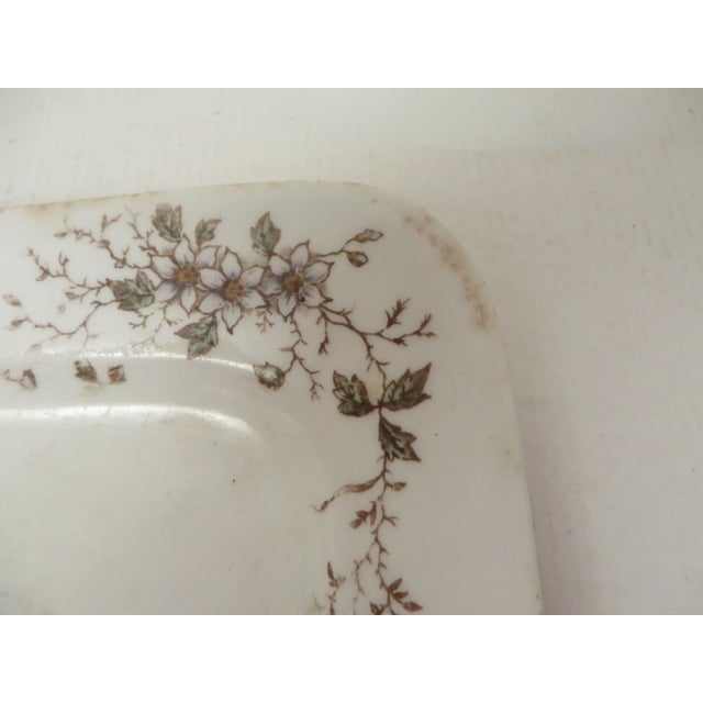 Antique Transfer Small Rectangular Platter by Maddock & Co Burslem