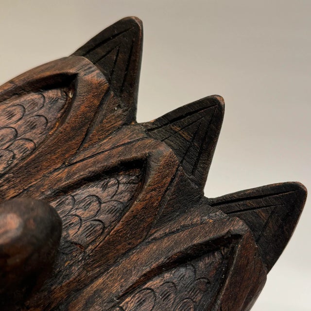 Mid-Century Modern Antique Hand-Carved Teak Wood Three-Duck Box For Sale - Image 12 of 12