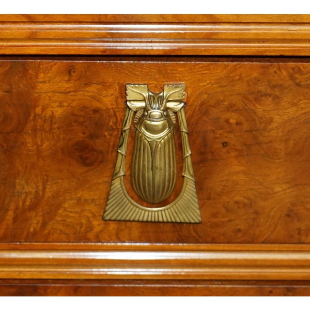 French Art Nouveau Burr Walnut Bookcase by Leon Jallot For Sale - Image 5 of 18