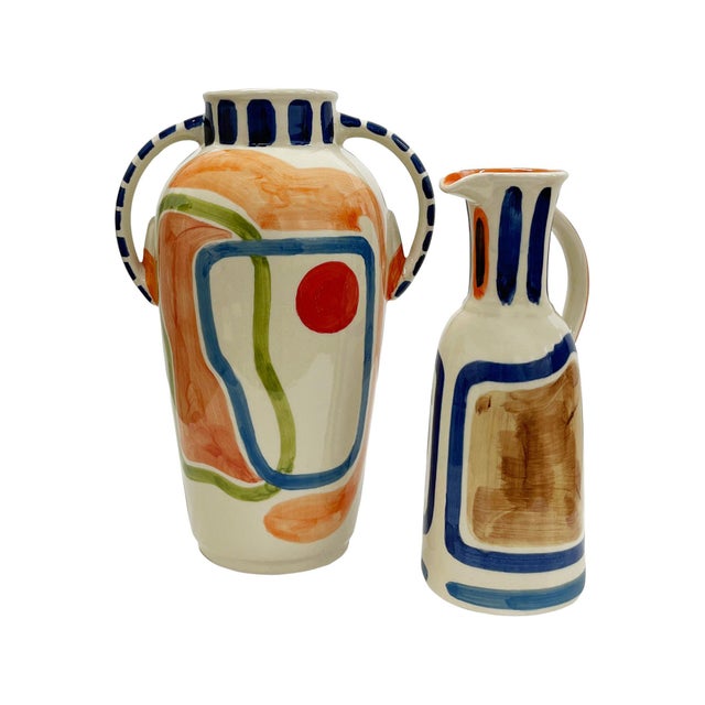Vista Hand Painted Vase For Sale - Image 10 of 11