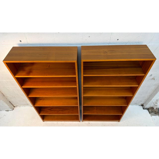Mid 20th Century Pair of Vintage Teak Bookcases by Sun Cabinet Co. For Sale - Image 5 of 9