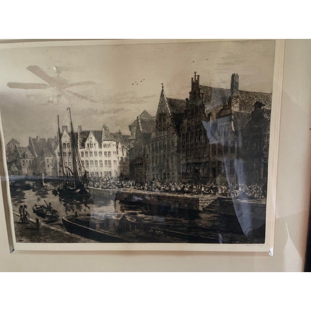 1907 Etching by Axel Herman Haig- Antique Published By R.Dunthorne The product is a large 1907 etching by Axel Herman...