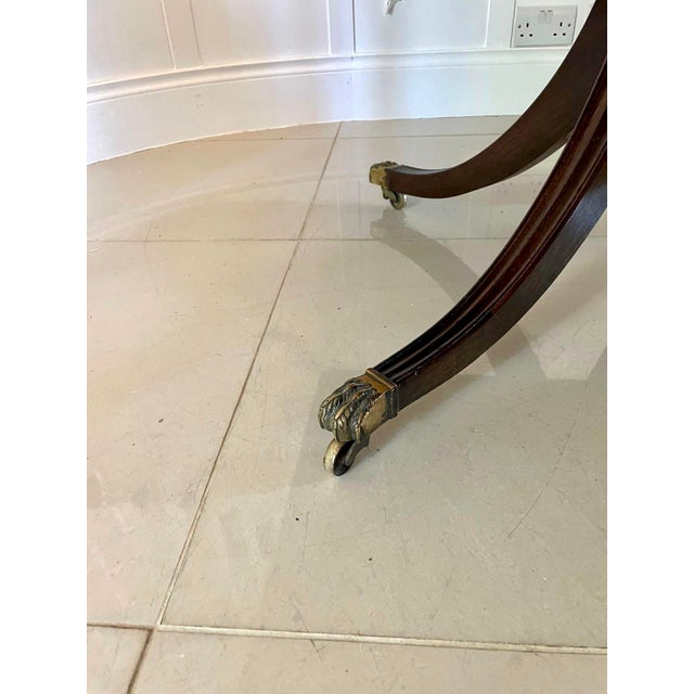 Large Regency Figured Mahogany Dining Table, 1825 For Sale - Image 15 of 16