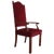 19th Century Spanish Revival High Back Armchair With Red Velvet Upholstery For Sale