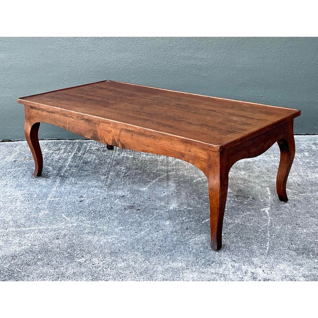Brown Vintage Italian Wood Coffee Table For Sale - Image 8 of 12