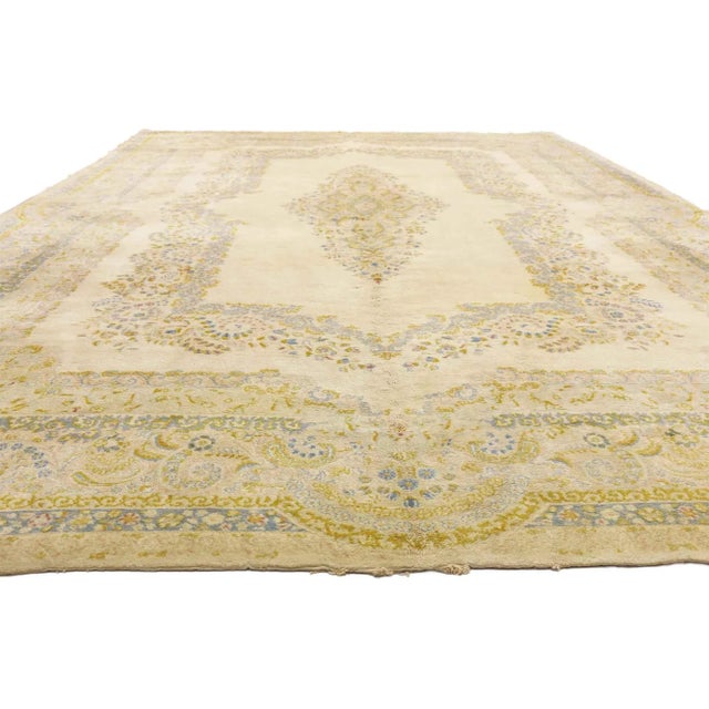 Baroque Early 20th Century Regencycore Antique Persian Kerman Rug - 11'05 X 18'07 For Sale - Image 3 of 10