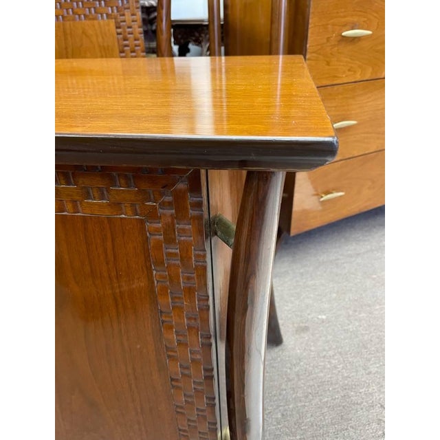 Mid Century Modern 1960 Bedroom Nightsand Pair, Designed by Piet Hein, Daniel Jones, Floating Sculptural, Walnut Wood, Attributed For Sale - Image 14 of 16