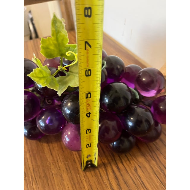 Lovely Vintage Mid-Century Modern Royal Purple Lucite Acrylic Grape Cluster Centerpiece For Sale - Image 10 of 12